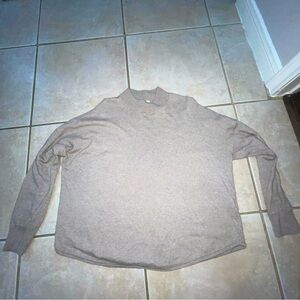 Madewell Women's Khaki Ashbury Long Sleeve Mock Neck Sweater Size XXL